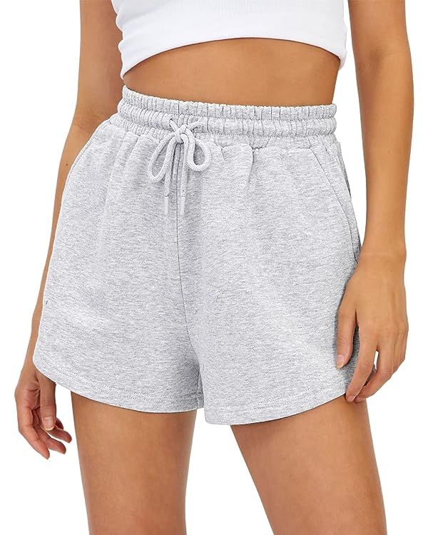 AUTOMET Womens Sweat Shorts Casual Summer Athletic Shorts Comfy Shorts Spring Outfits Fall Fashio... | Amazon (US)