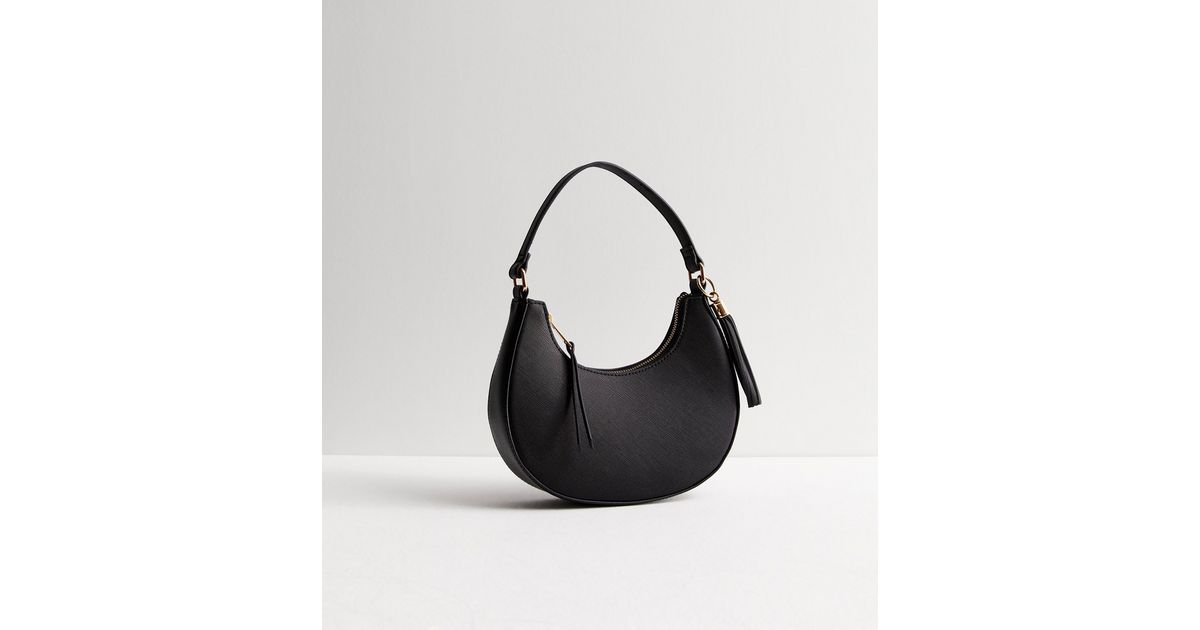 Black Leather-Look Scoop Cross Body Bag
						
						Add to Saved Items
						Remove from Saved I... | New Look (UK)