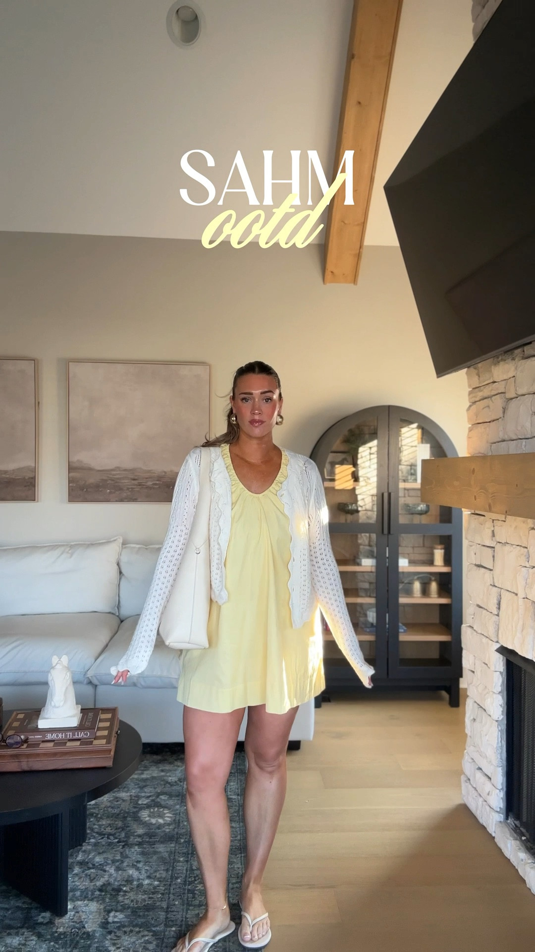 a butter yellow kind of day 💛☀️
5’10” wearing a medium in the dress and sweater 

#LTKootd #LTKmomlife #LTKgrwm