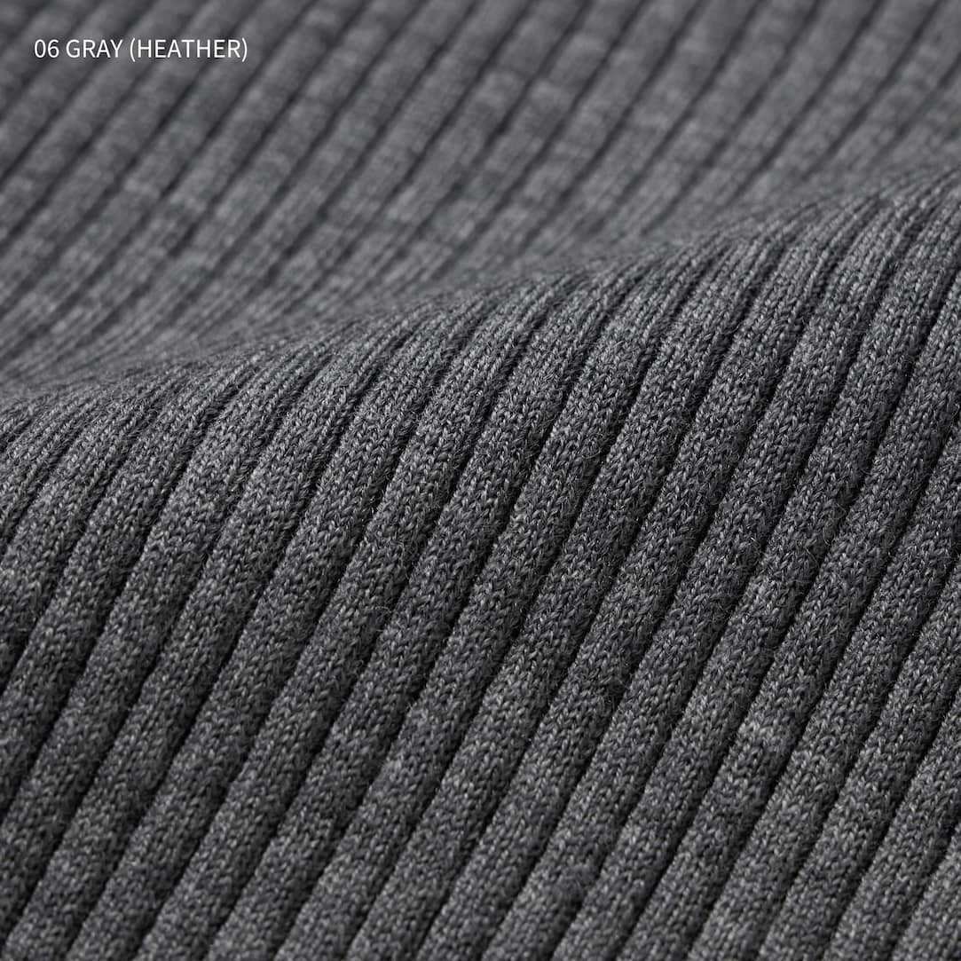 Gerippter 100 % Extra feine Merinowolle Halbarm Pullover mit Stehkragen | UNIQLO (DE)