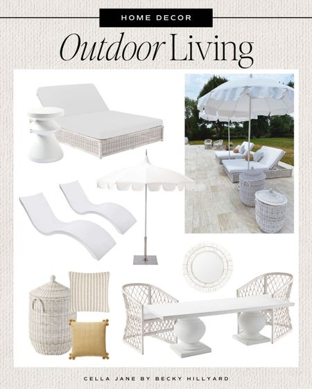 All the details on our outdoor living space! Ready for summertime over here. Outdoor furniture and decor. Table, chairs, umbrellas. Poolside  

#LTKSeasonal #LTKstyletip #LTKhome