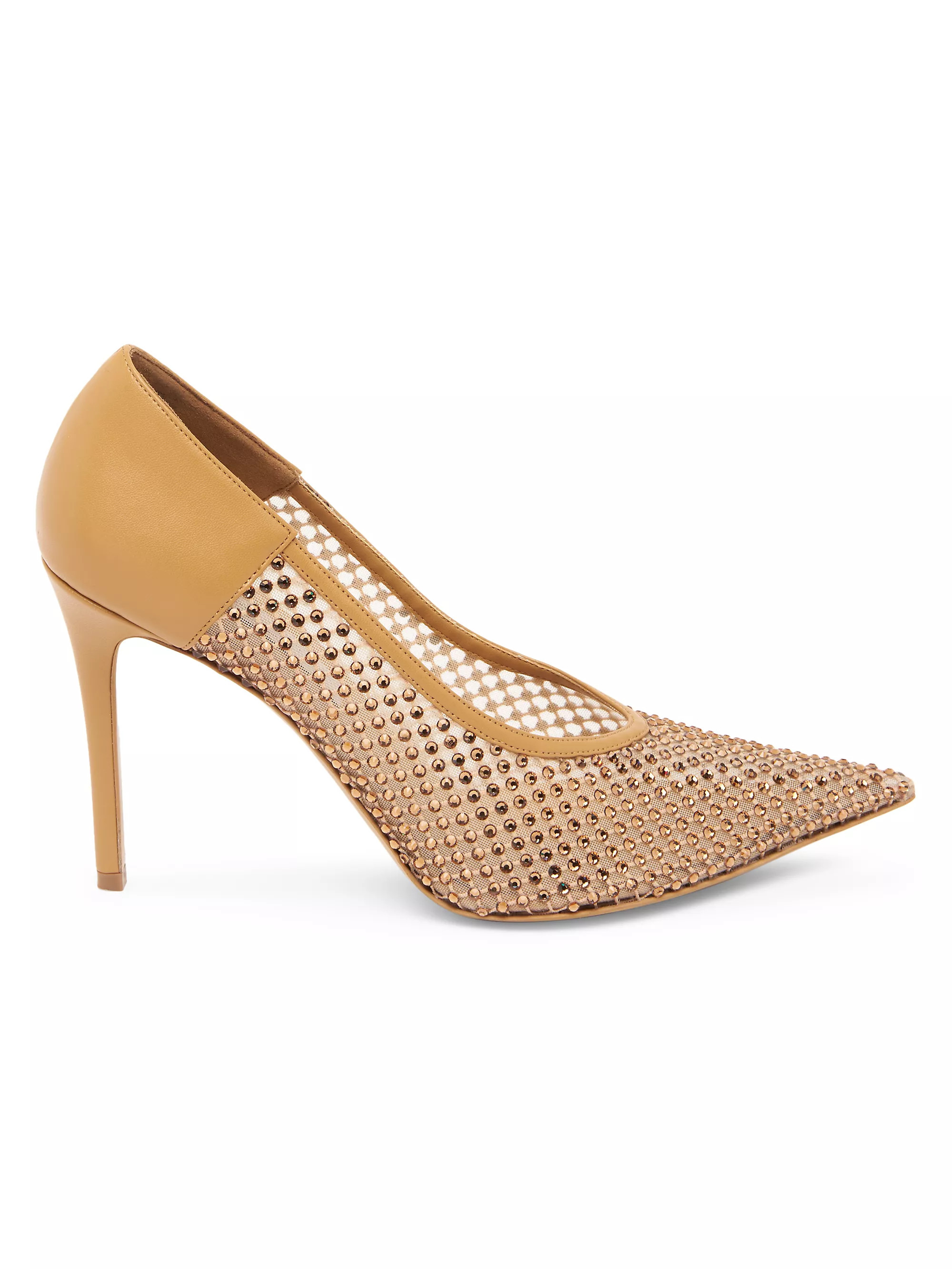 Stella Iconic 100MM Studded Mesh Pumps | Saks Fifth Avenue
