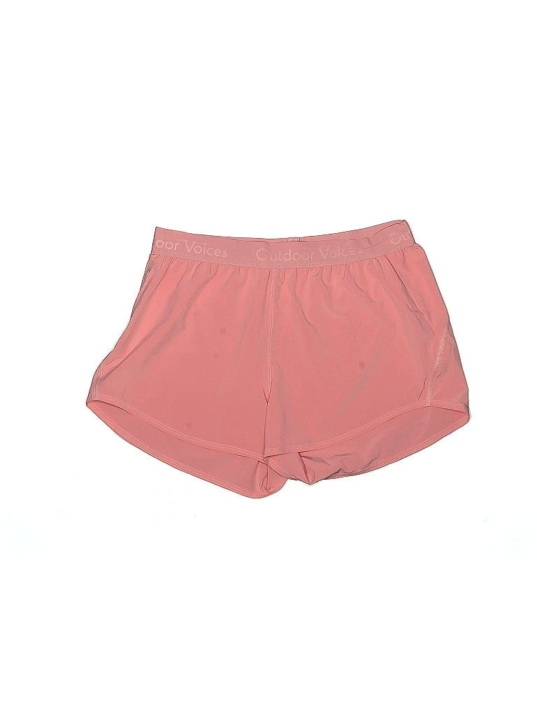 Outdoor Voices Athletic Shorts: Pink Solid Activewear - Size Large | ThredUp