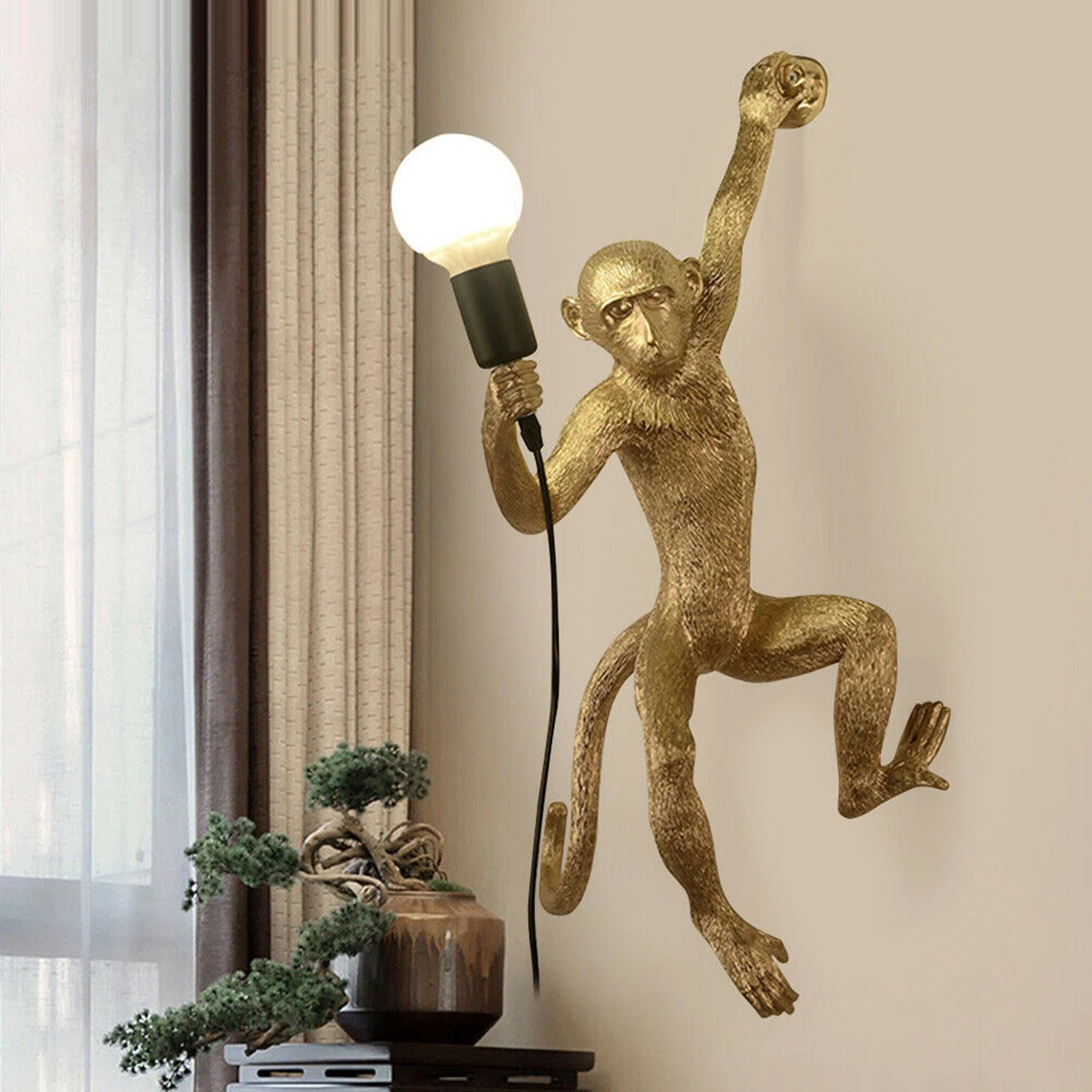 Sornson Creative Nordic Resin Monkey Wall Light | Wayfair North America