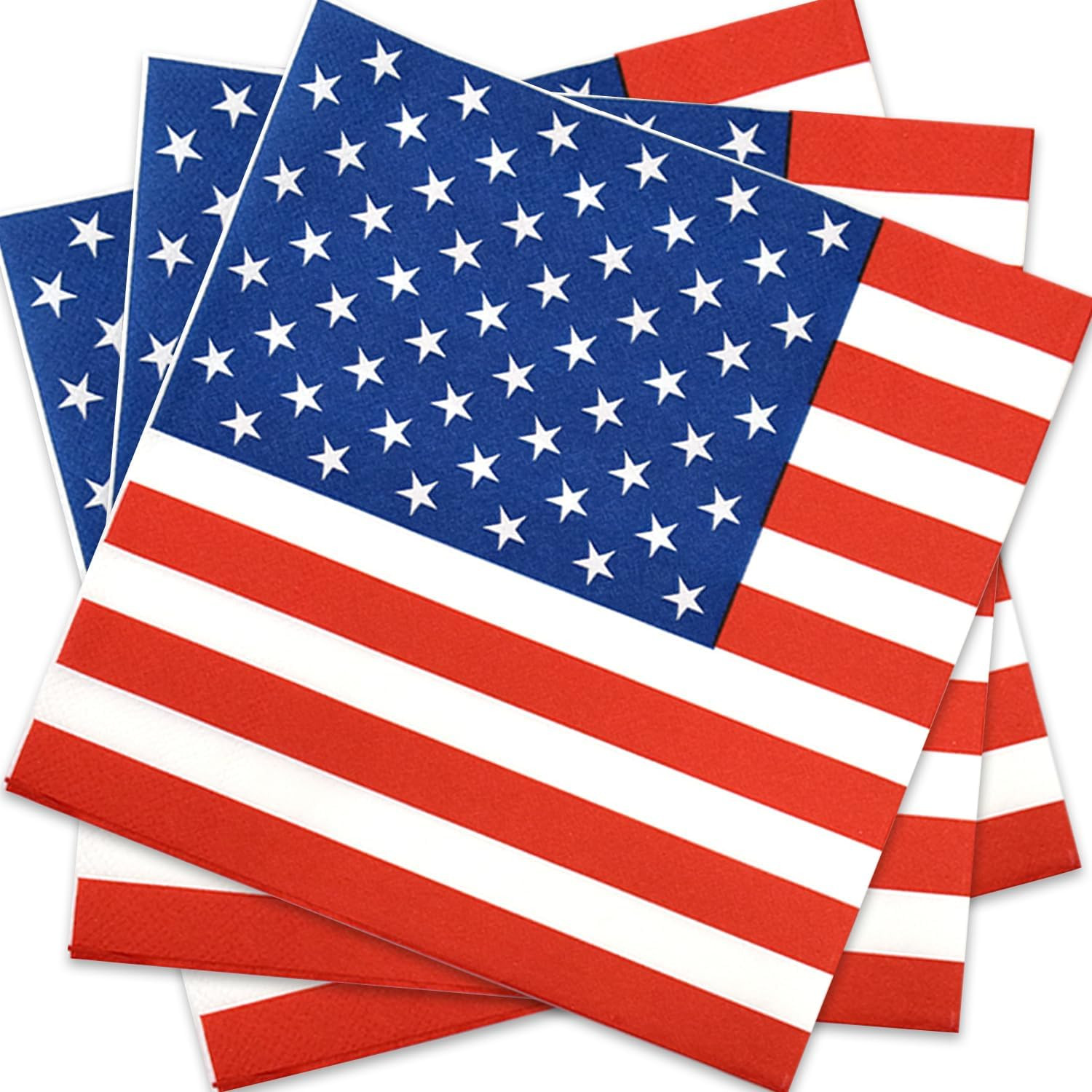 4th of July Party Supplies - 250th Anniversary Patriotic Paper Napkins - 50 Count Independence Da... | Amazon (US)