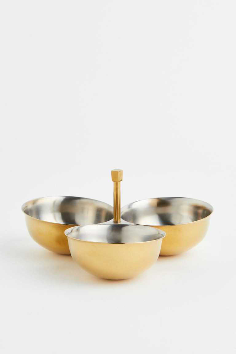Dreigeteilte Metallschale - Goldfarben/Silberfarben - Home All | H&M AT | H&M (DE, AT, CH, NL, FI)