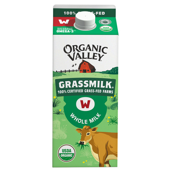 Organic Valley 100% Grass-fed, Organic Whole Milk | Instacart