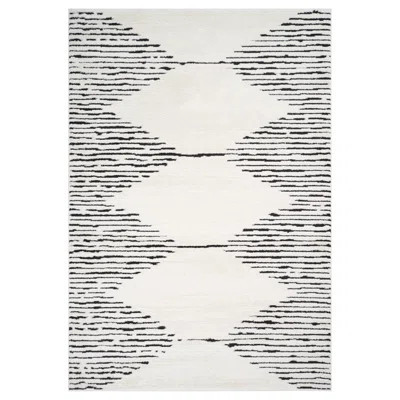 5' X 7' Black Geometric Area Rug | Wayfair North America
