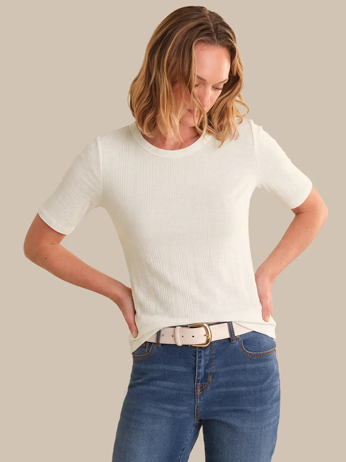 89th & Madison Elbow Sleeve Crewneck Tee | 89th + Madison