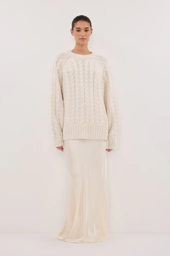 TOM CREAM CABLE LONGLINE JUMPER | DISSH