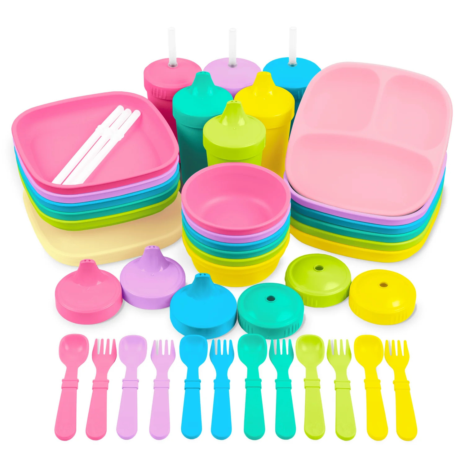 Re-Play Children's Tableware Collection | Family Tableware Made in the USA from Recycled Plastic | Re-Play