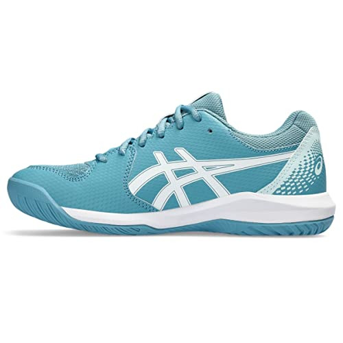 ASICS® Gel-Dedicate® 8 Tennis Shoes for Women – Synthetic Upper and Mesh Lining – Round Toe Design Gris Blue/White 11 D - Wide | Amazon (US)
