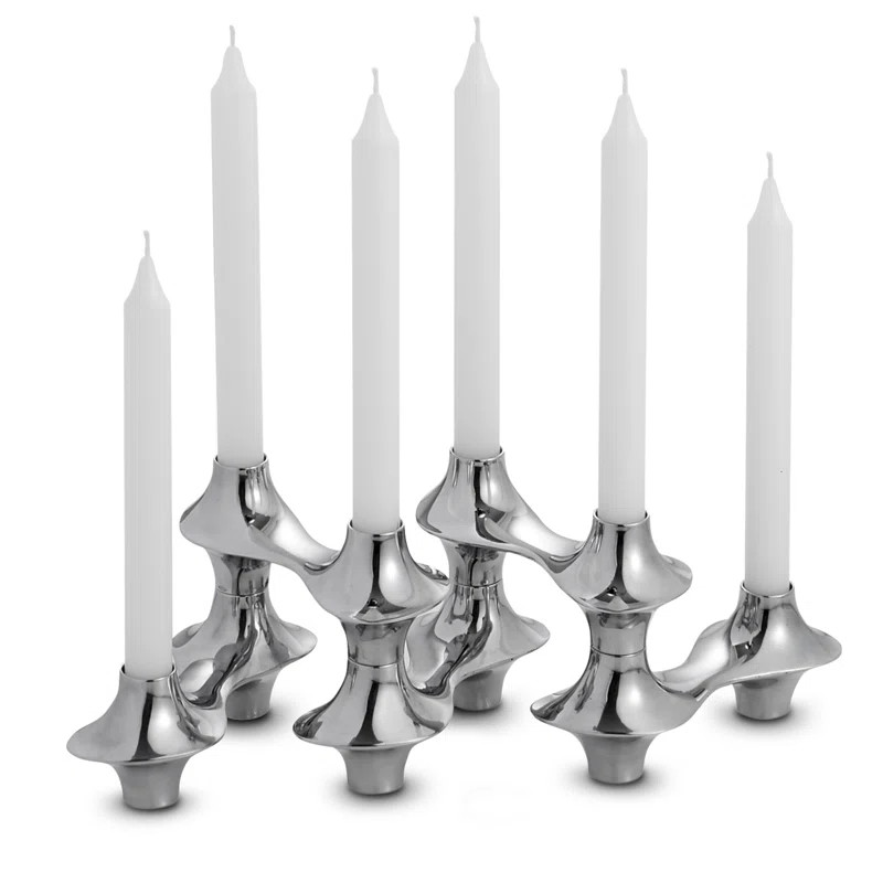 Nambe Cortina Hinged Candelabra | Wayfair North America