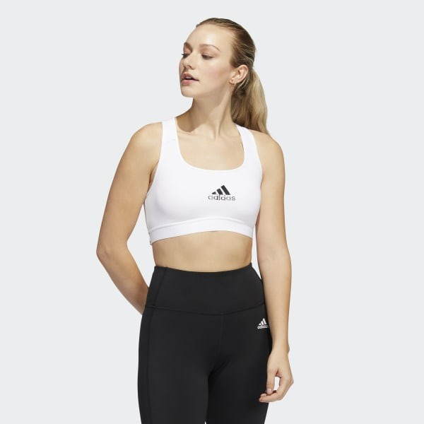 adidas Powerreact Training Medium-Support Bra - White | adidas US | adidas (US)