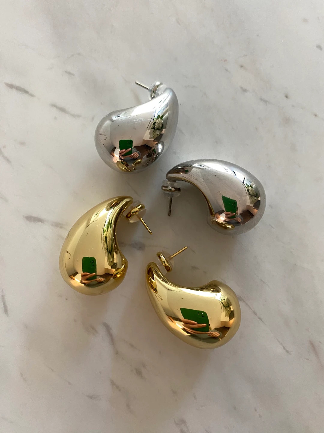 Bottega Dupe Earring | 18K Gold Plated Large Chunky Teardrop Statement Drop Earrings | Kylie Kend... | Etsy (US)