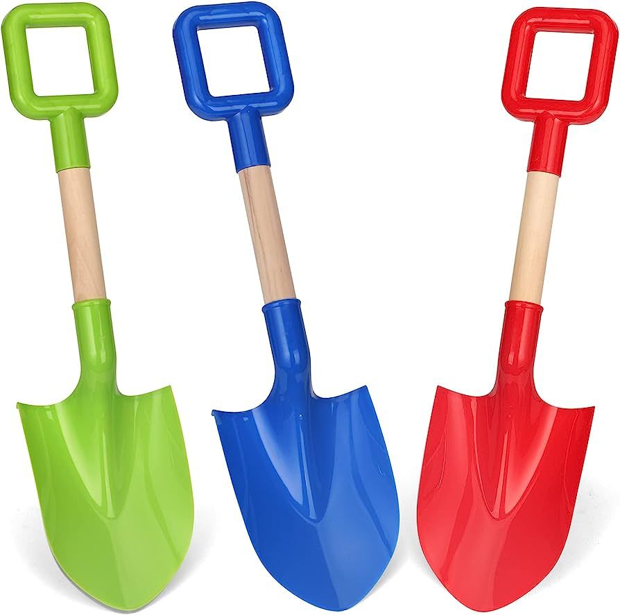 Wood Kids Garden Tool Shovels Toys, 16" Large Beach Spades Big Sand Shovels Toys for Adults Garde... | Amazon (US)