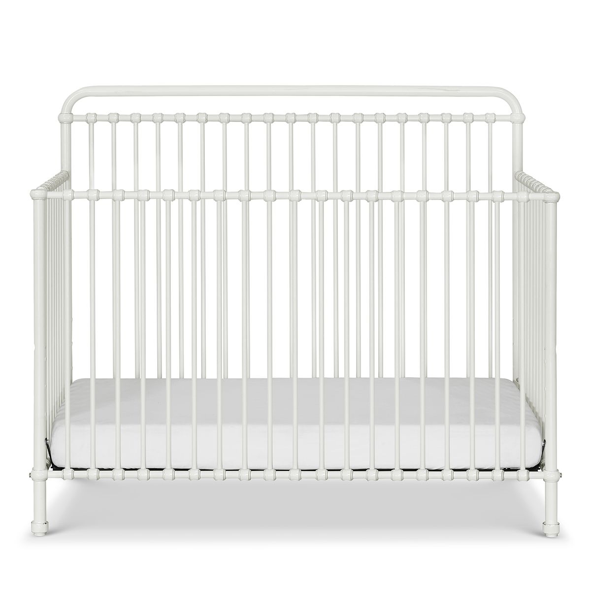 Million Dollar Baby Classic Winston 4-in-1 Convertible Iron Crib (Color: Washed White) | The Tot