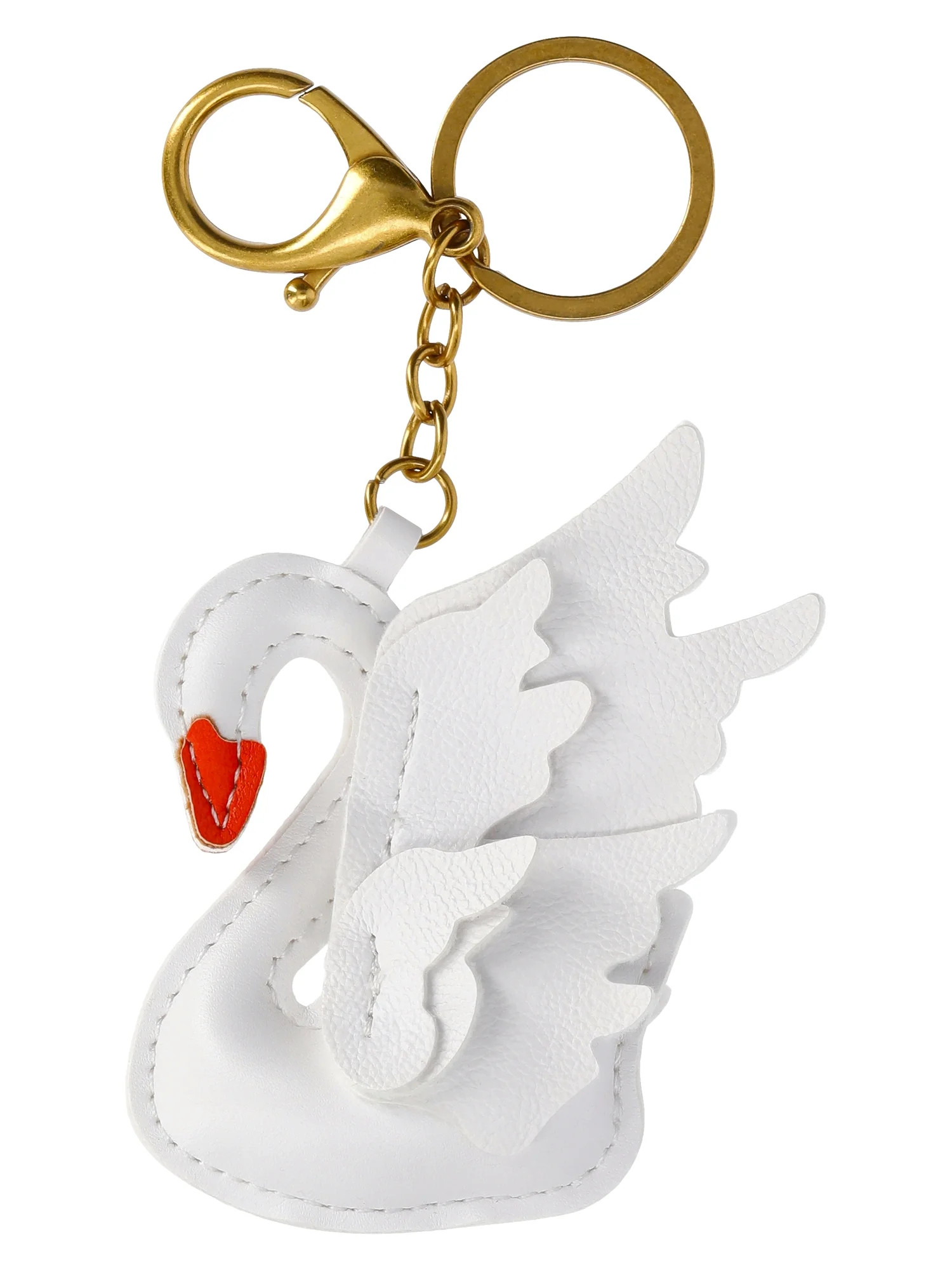 No Boundaries Women's White Swan Bag Charm, White | Walmart (US)