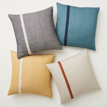 Silk Mono Stripe Pillow Cover | West Elm (US)