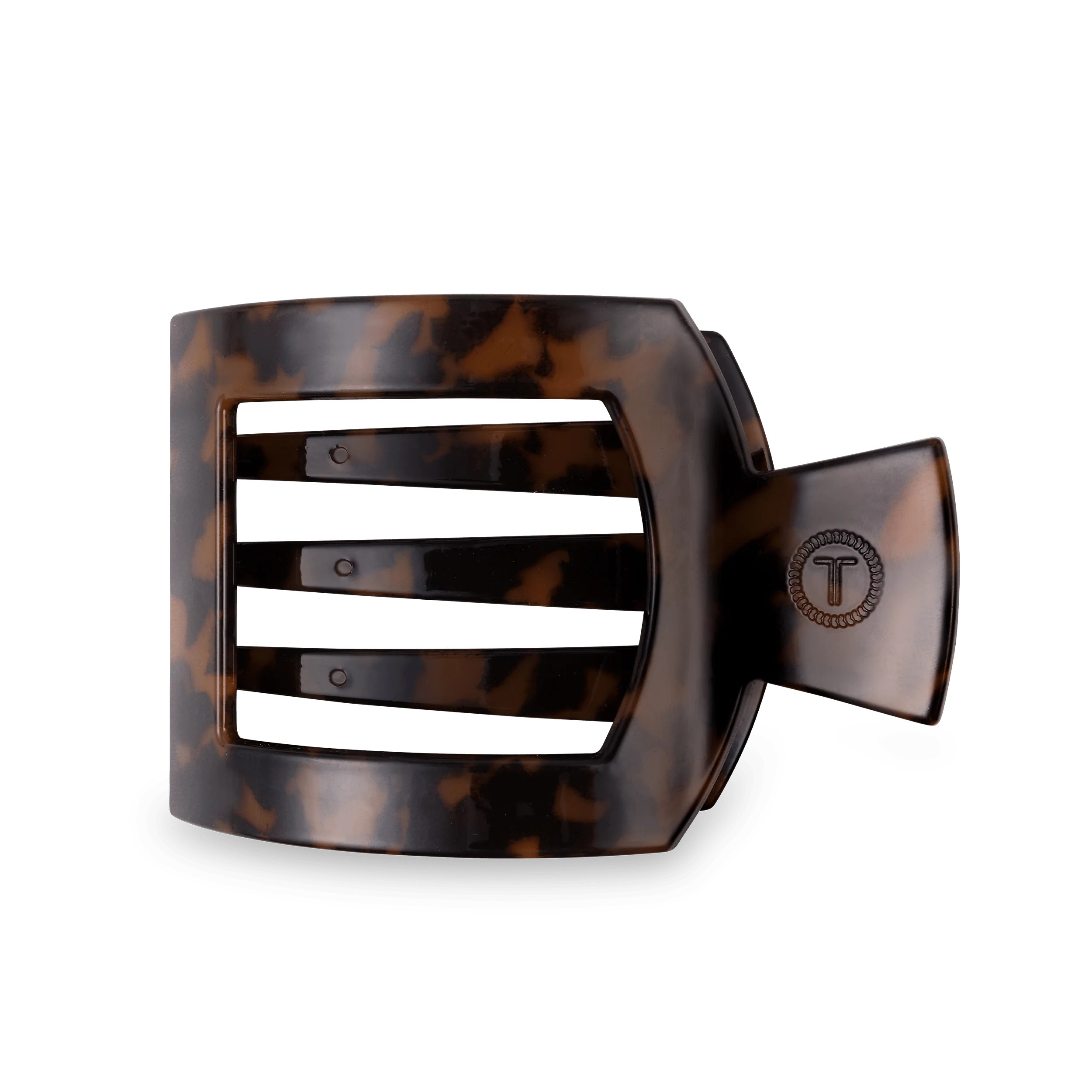Tortoise Large Flat Square Hair Clip | TELETIES