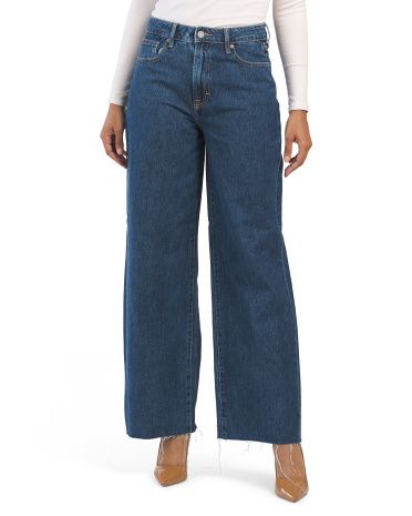 The Nori Raw Hem Wide Leg Jeans | TJ Maxx