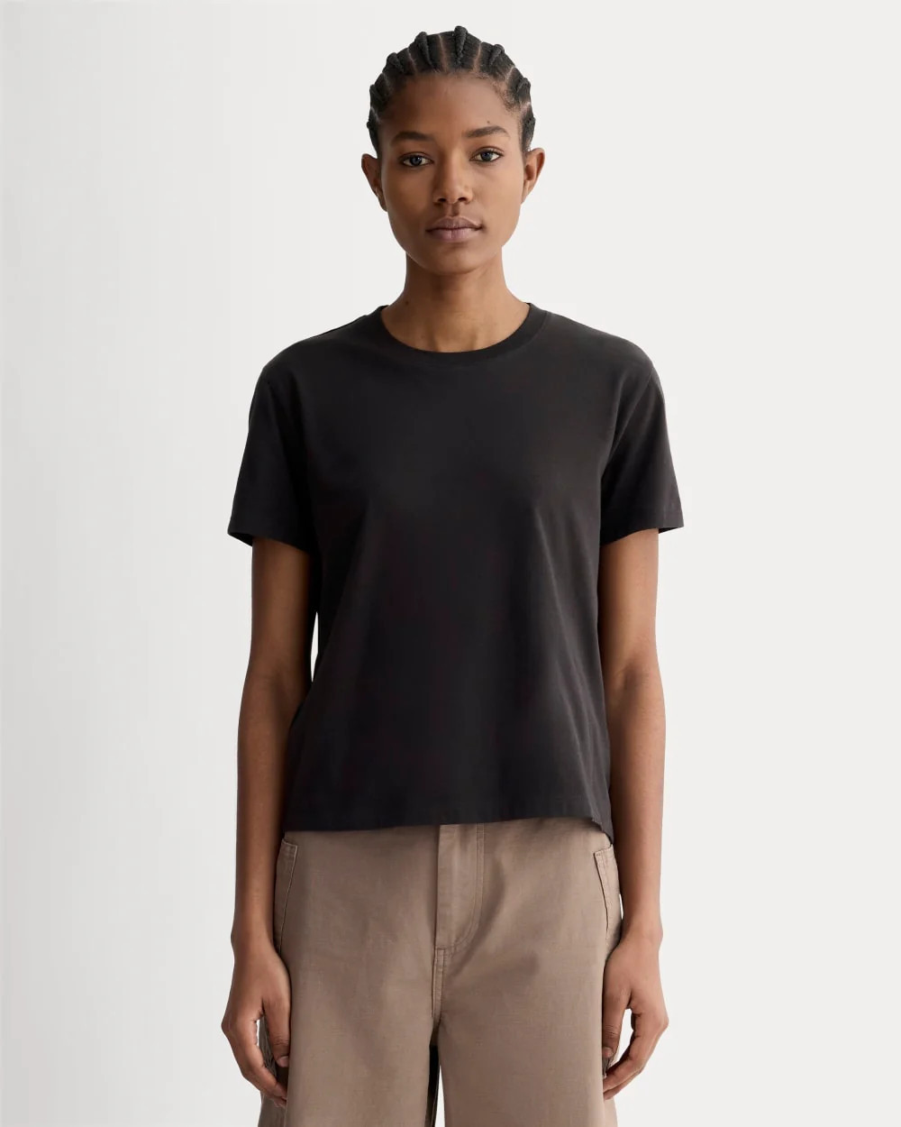 Everlane Box-Cut Tshirt, Essential Cotton | No Pocket, Black, Size XS | Everlane