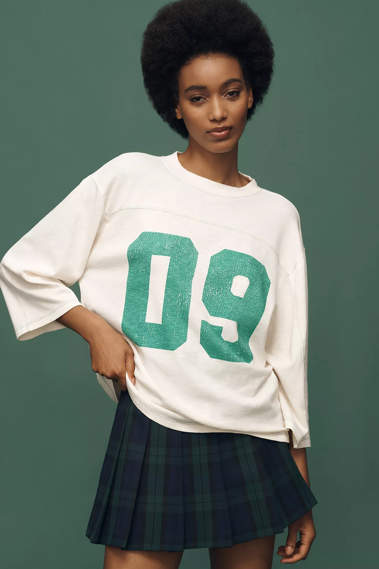 Pilcro 3/4 Sleeve Varsity Tee | Anthropologie (US)