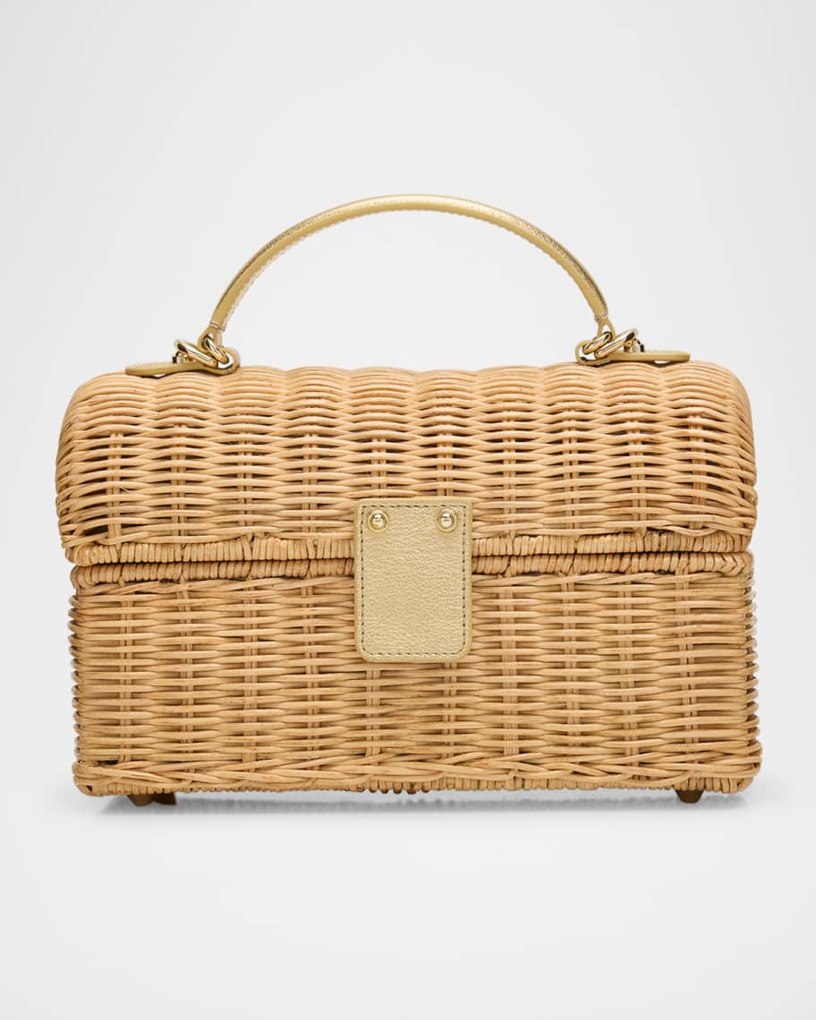 Isla Basket Rattan Top-Handle Bag | Neiman Marcus