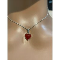 Carnelian Heart Pendant/Sterling Silver/ Necklace/ Red Stone Pendant/Red Necklace/Red Pendant/Carnelian Necklace | Etsy (US)