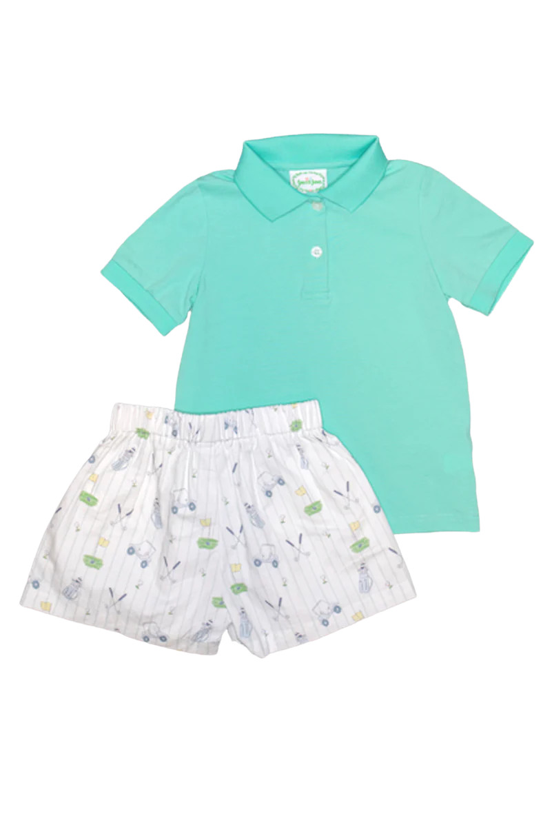 Golf Collared Shirt Set | Grace and James Kids