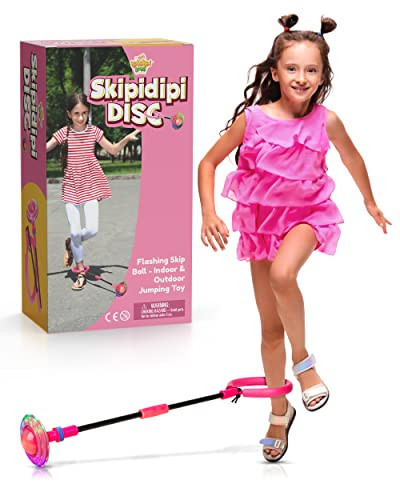 IPIDIPI TOYS Skip It Ankle Toy - Pink Flashing Retro Skipit Toy Hopper Ball, Ankle Jump Rope Skip Ball - Improve Coordination, Get Exercise The Fun Way - Best Retro Birthday Gift for Kids Ages 5-12 | Amazon (US)