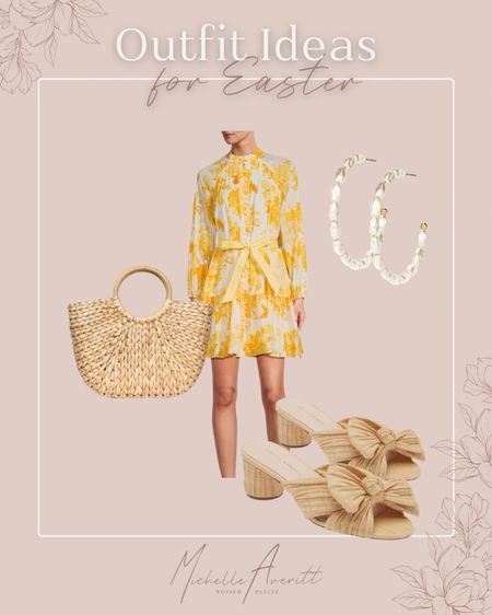 I am obsessed with this gorgeous yellow dress from Dillards! It is the perfect spring vibe, and would be great for Easter!

Raffia bag, rattan bag, yellow dress, floral dress, pearl earrings, bow heels 

#LTKworkwear #LTKparties #LTKstyletip