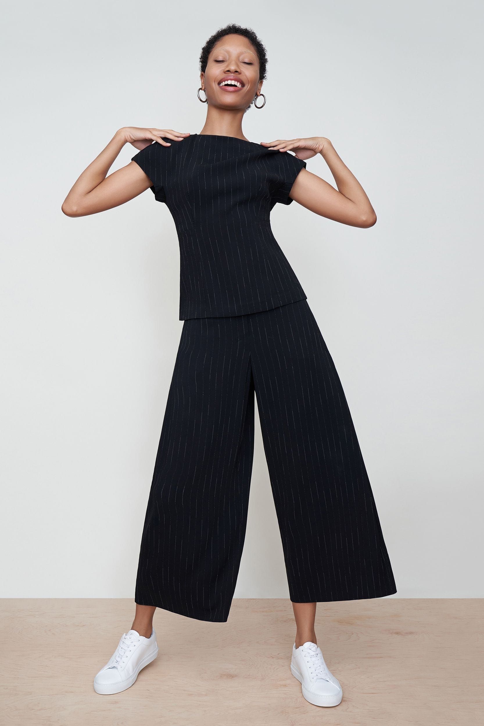 The Zhou Culotte—Faded Stripe | MM LaFleur