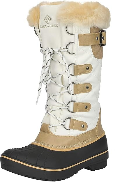DREAM PAIRS Women's DP Warm Faux Fur Lined Mid Calf Winter Snow Boots | Amazon (US)