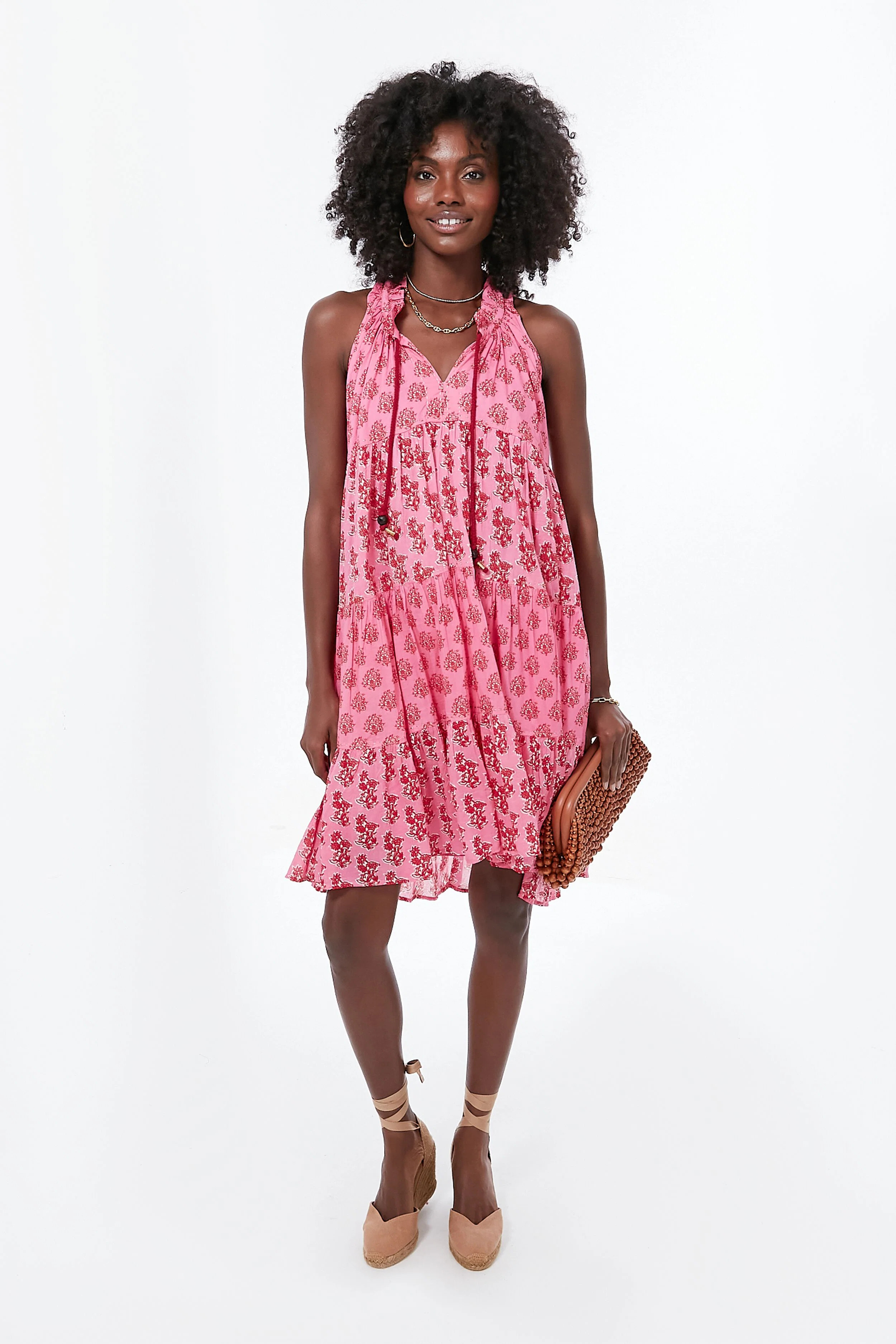 Pink Delfina Sofia Mini Dress | Tuckernuck (US)