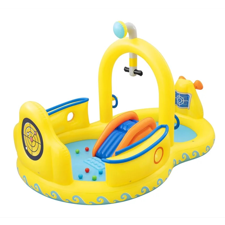Bluescape Submarine Kids Inflatable Water Play Center and Kiddie Pool 10'3" x 6'8" x 72" | Walmart (US)