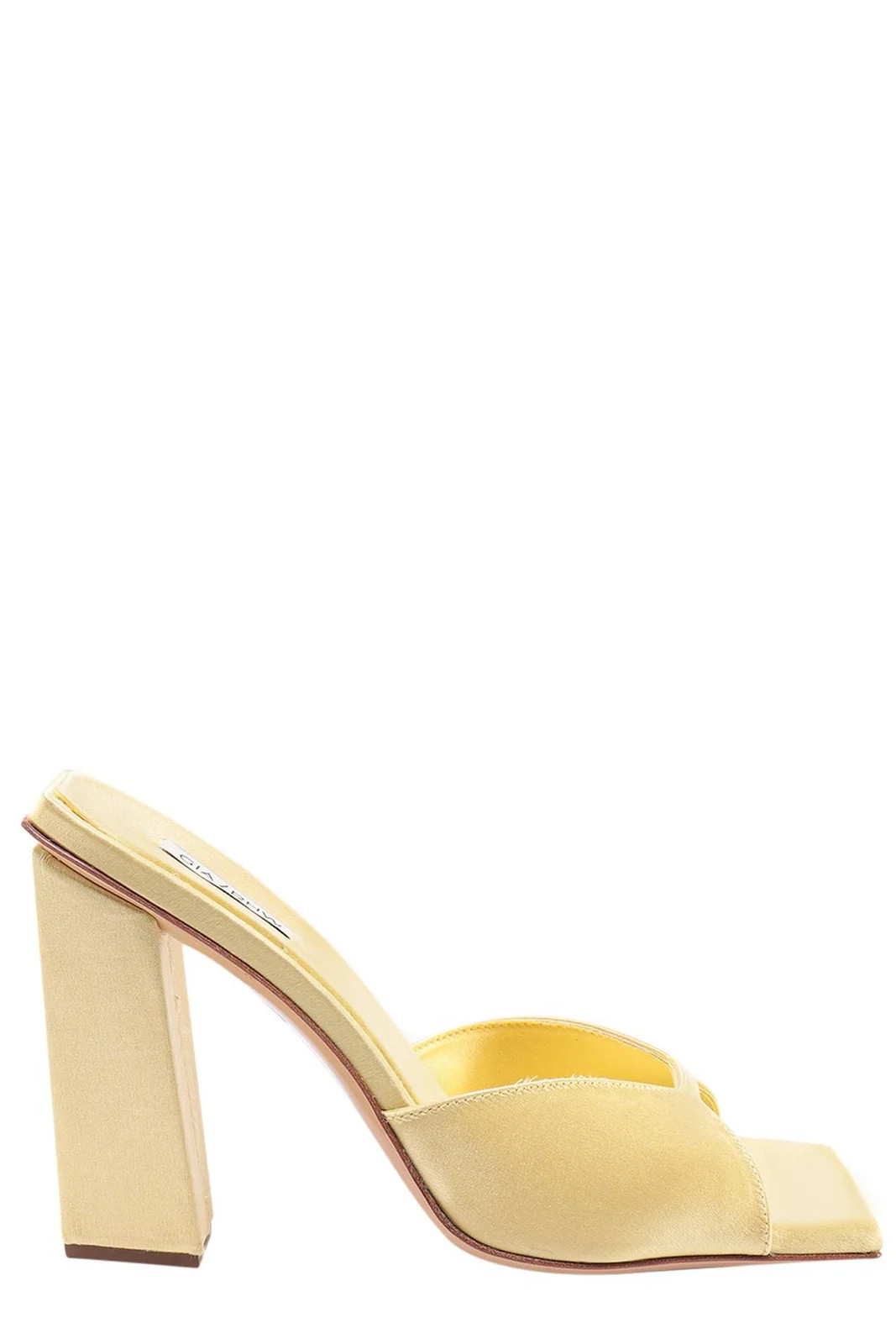 GIA BORGHINI Rosie 14 Square-Toe Satin Sandals | Cettire Global