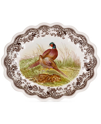 Woodland Pheasant Oval Fluted Dish | Macy's