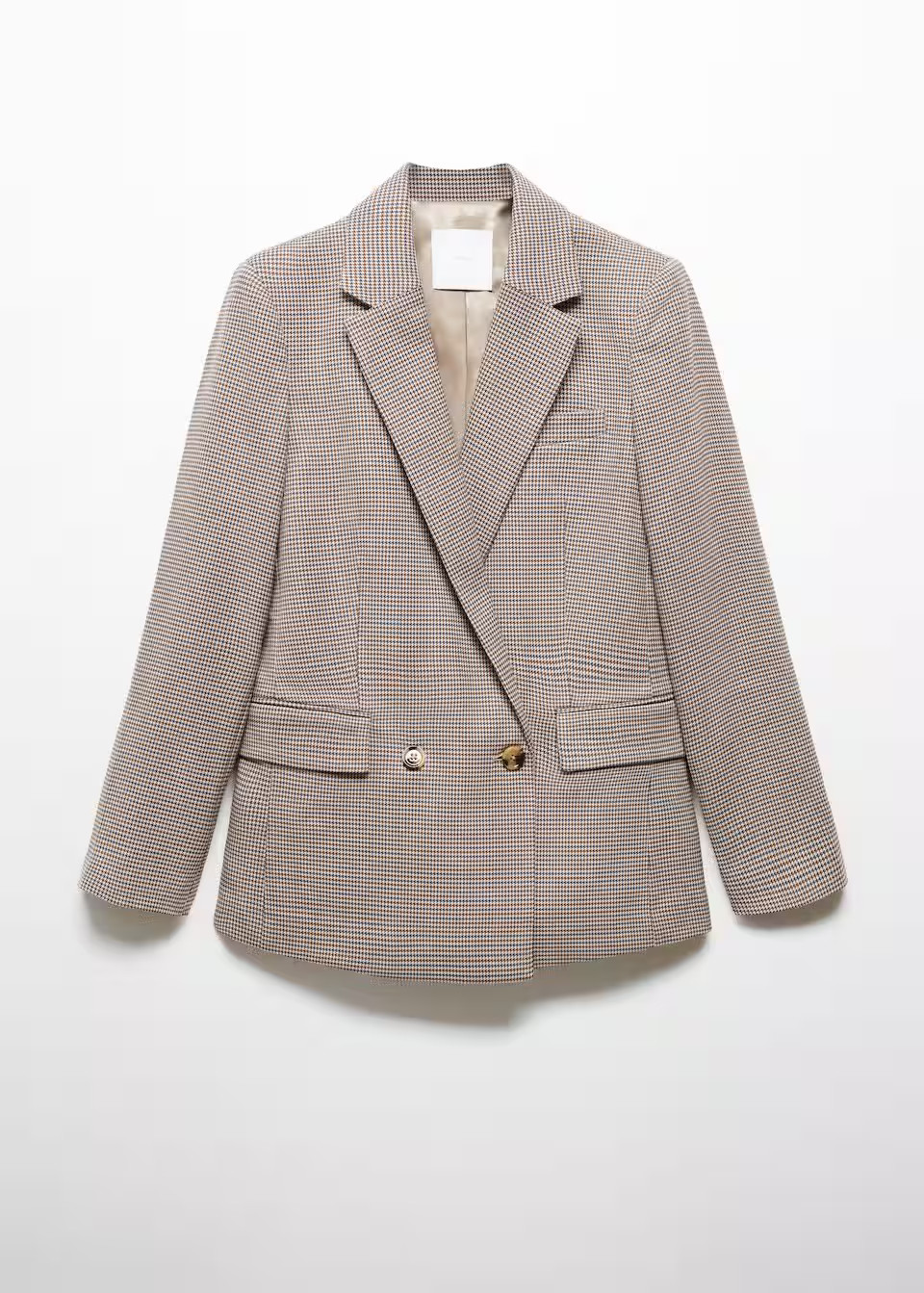 Houndstooth wool-blend blazer -  Women | Mango United Kingdom | MANGO (UK)