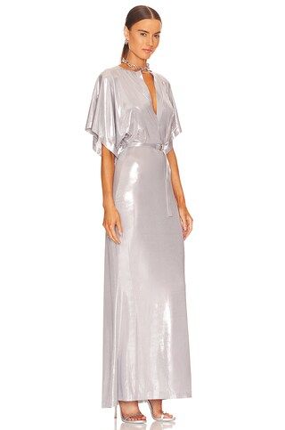 Norma Kamali Obie Gown in Silver from Revolve.com | Revolve Clothing (Global)