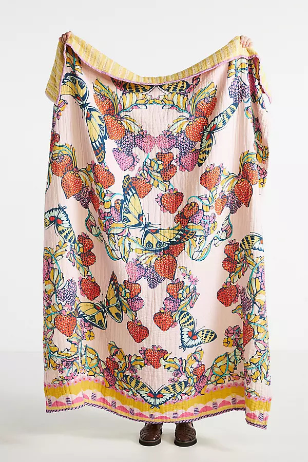 Alexandra Farmer The Flock Throw Blanket | Anthropologie (US)