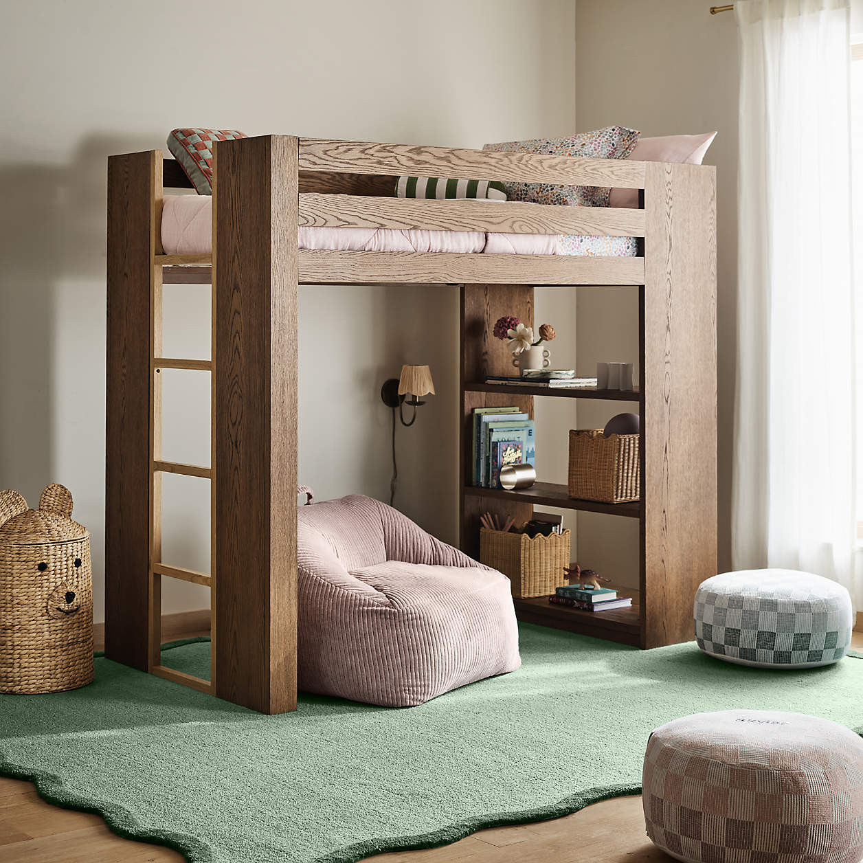 Black Bear Woven Kids Hamper with Handles + Reviews | Crate & Kids | Crate & Barrel