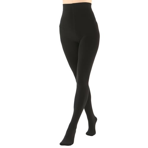 EVERSWE Women's Opaque Fleece Lined Tights, Thermal Tights (Black,M) | Amazon (US)