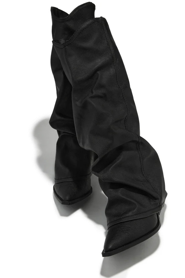 Miss Lola | Shana Black Cowgirl Shark Boots | MISS LOLA