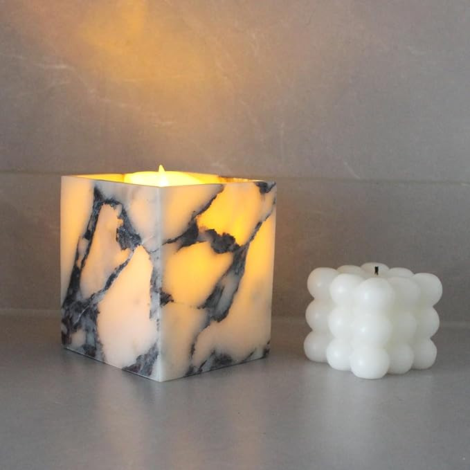 Calacatta Viola Marble Toothbrush Holders for Bathroom, Natural Marble Canisters, Makeup Brush Ho... | Amazon (US)