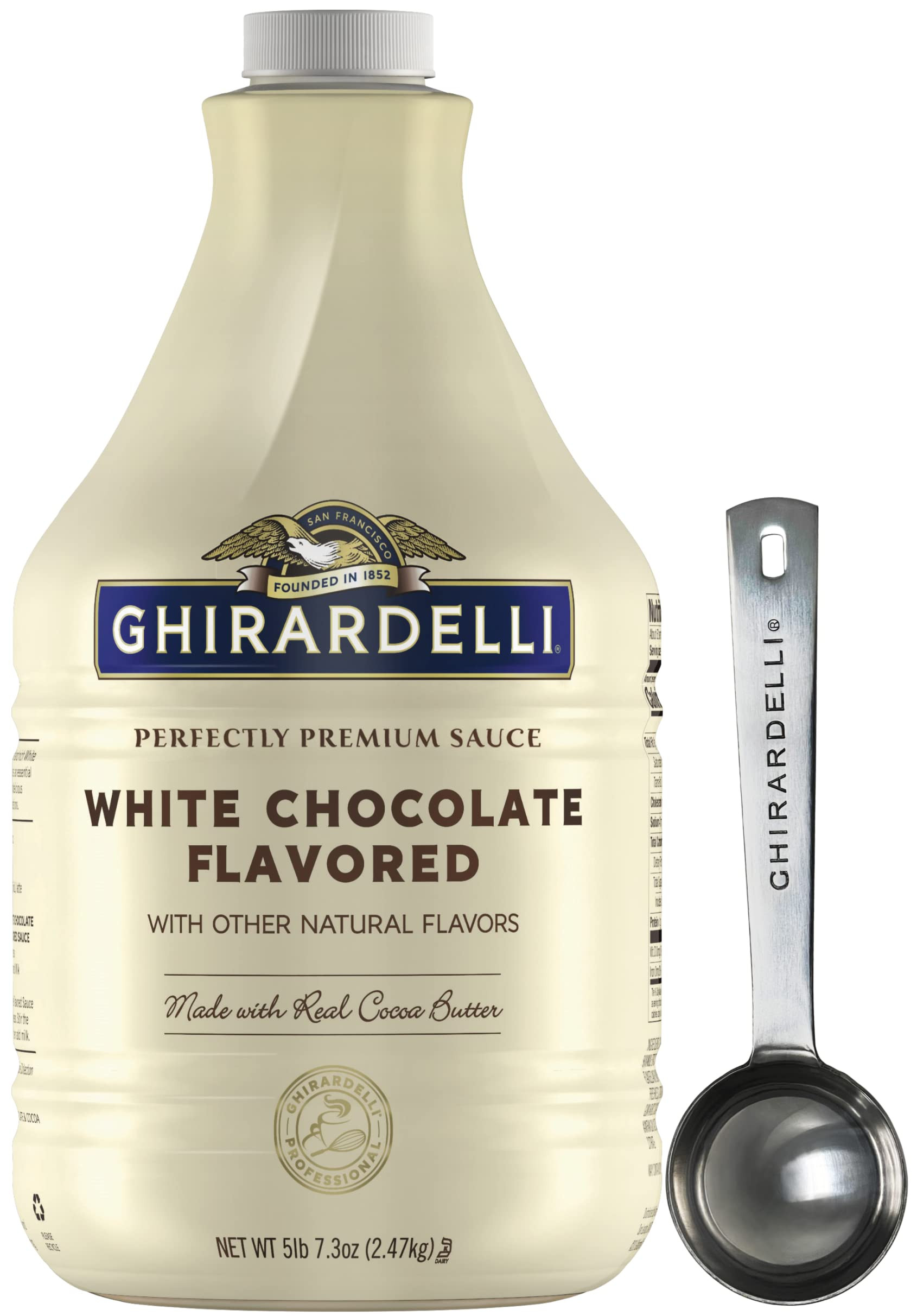 Ghirardelli - White Chocolate Flavored Sauce, 87.3 Ounce Bottle with Ghirardelli Stamped Barista ... | Amazon (US)