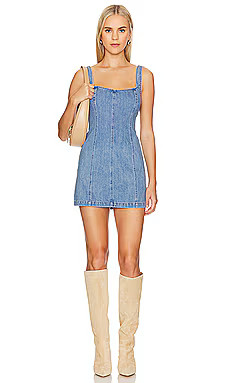 Show Me Your Mumu Steph Mini Dress in Gloomy Blue from Revolve.com | Revolve Clothing (Global)