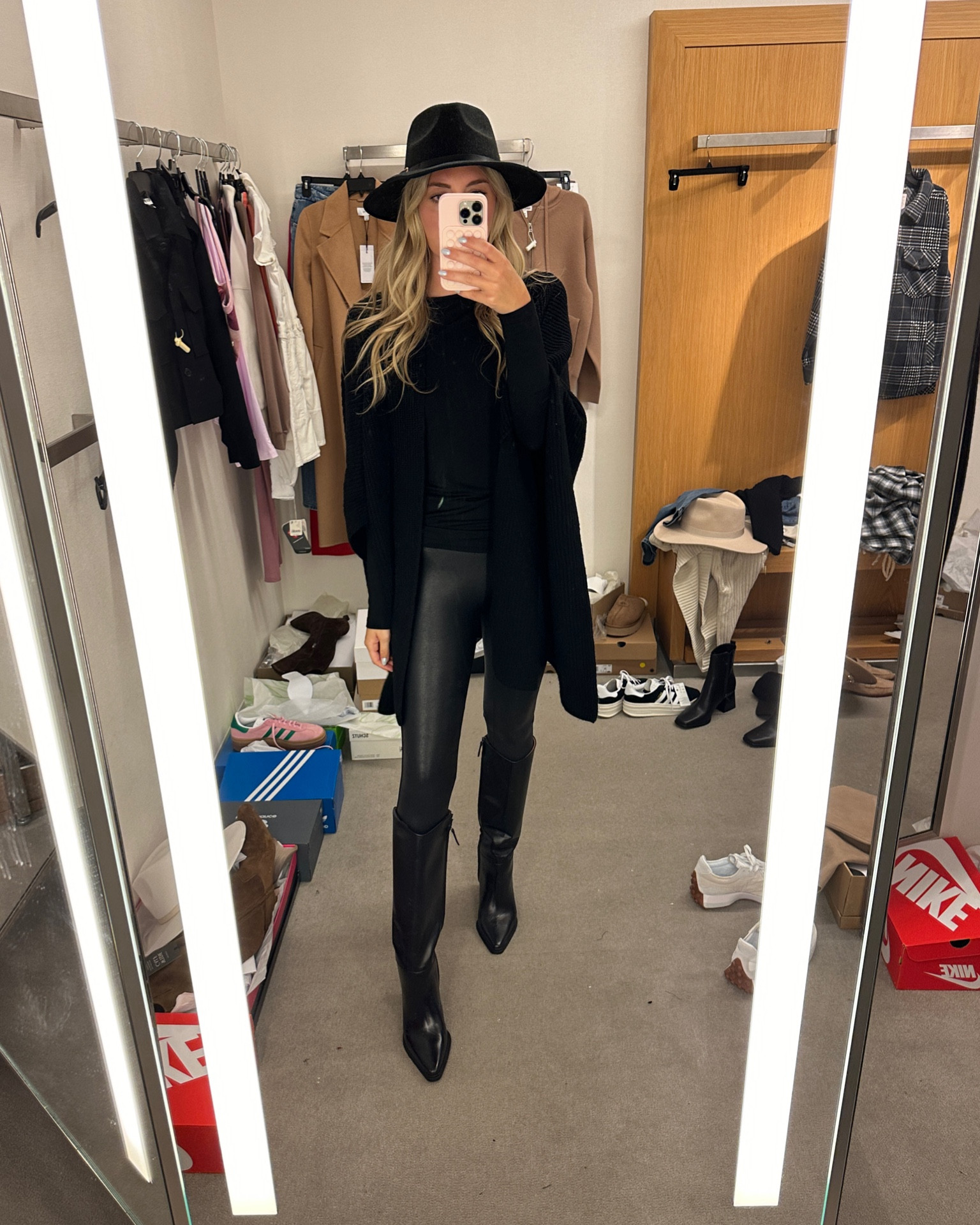 Nsale , Nordstrom anniversary sale , Spanx faux leather leggings , hat , wrap , boots 

#LTKSaleAlert #LTKSummerSales #LTKxNSale