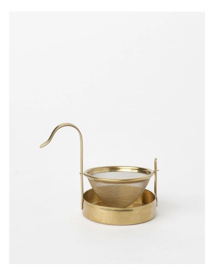 Tea Party Tea Infuser with Stand in Gold | Myer