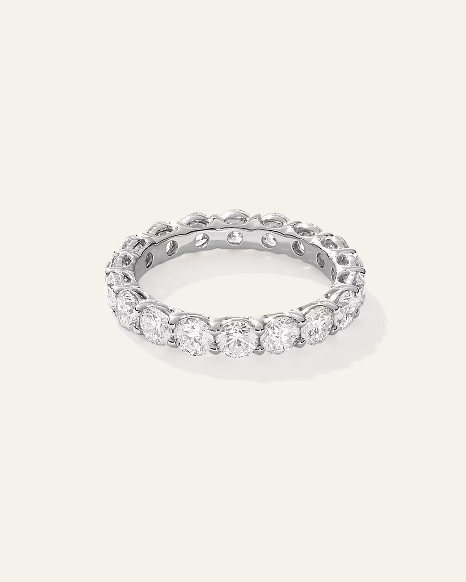 Lab Grown Diamond Round Eternity Band in White Gold | Quince